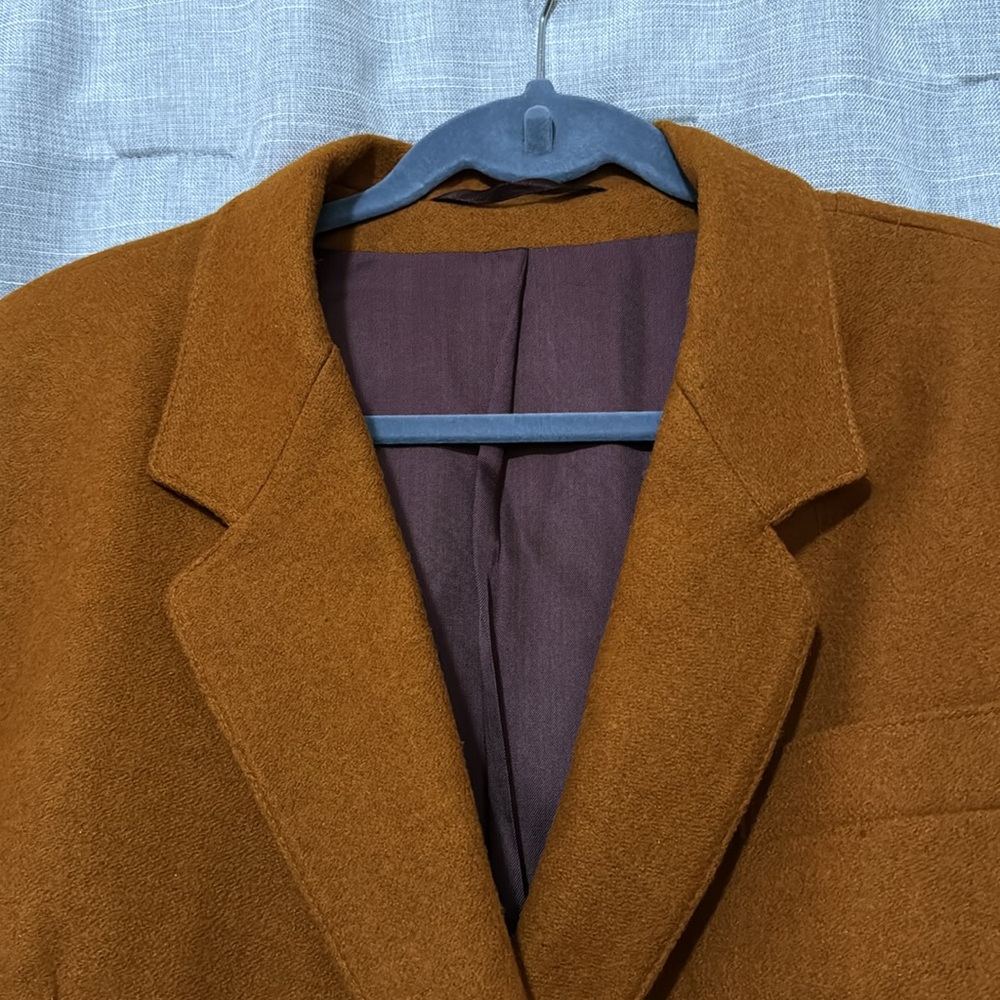 Men’s Vintage Jacket-Euro Sz 42-Wool Blend-Made in Yugoslavia-Rust Color - Picture 5 of 16